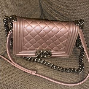 Authentic Chanel Quilted Small Boy Flap Bag